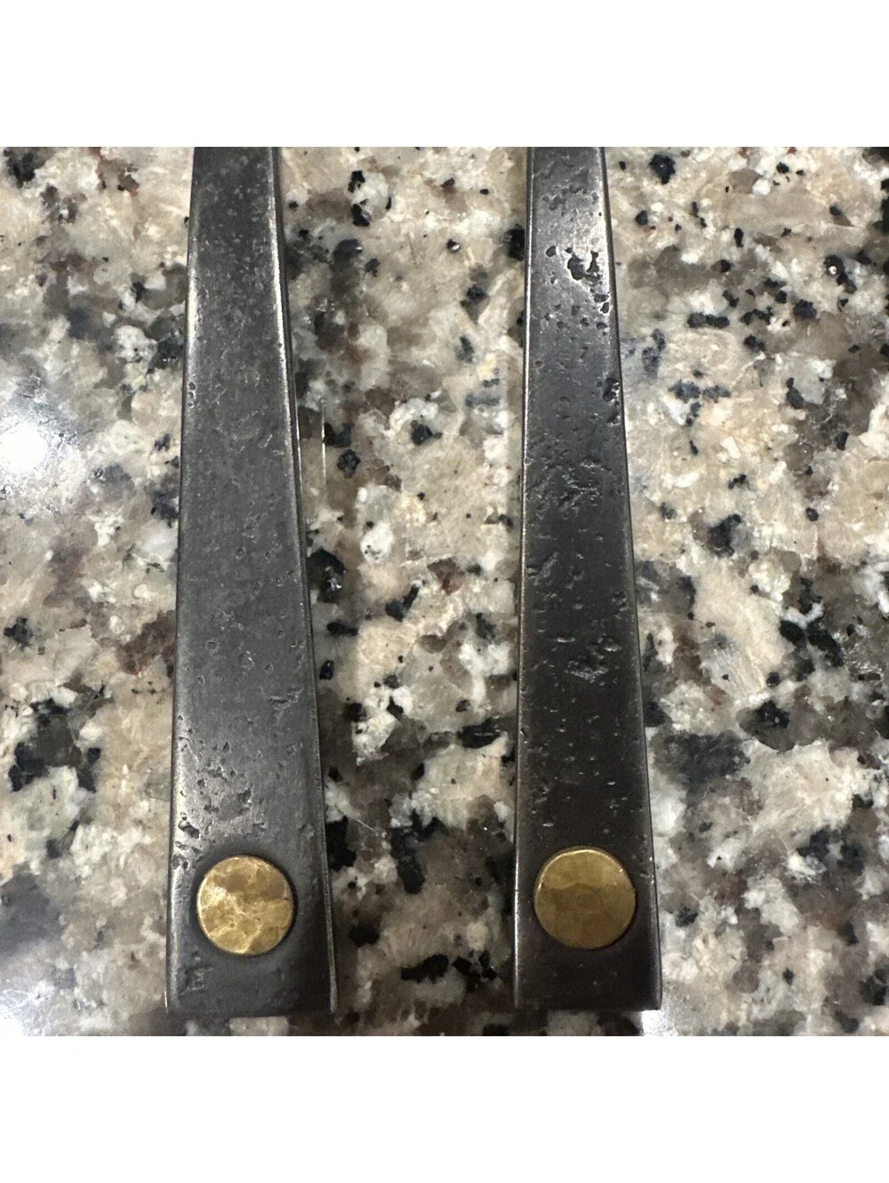 Hammered Steel Rivet Flatware Fork Spoon Jefferson Mack  Restoration Hardware